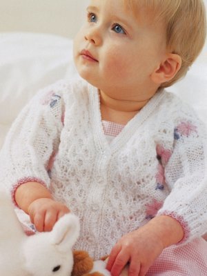 ​Baby's Flower Lace Knitted Cardigan