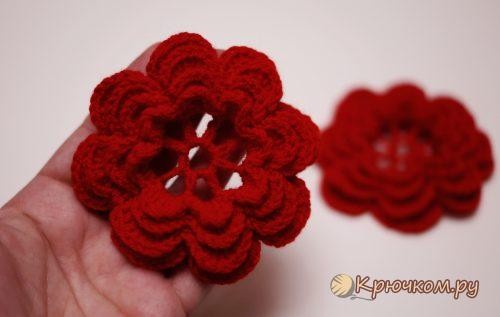 Crochet Oven Cloth with Flower