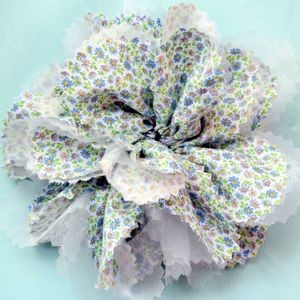 ​Fabric Flowered Brooch