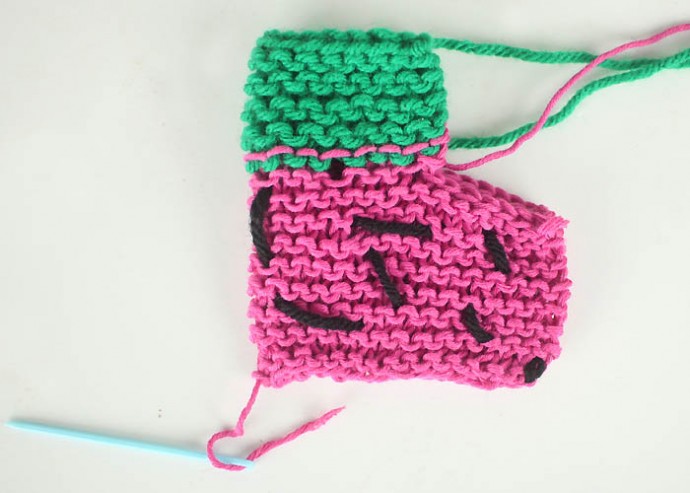 Helping our users. Watermelon Knit Baby Booties.