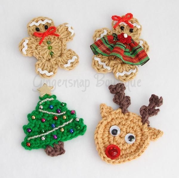 Inspiration. Crochet Christmas Appliques.