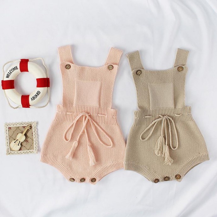 Inspiration. Knit Baby Rompers.