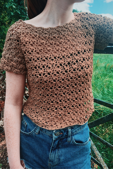 ​Crochet Beige Blouse