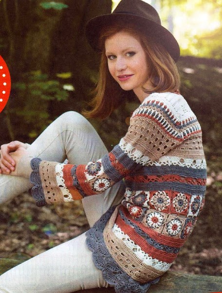 ​Crochet Boho Multicolored Tunic