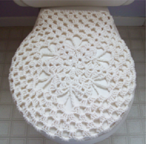 Helping our users. ​Crochet Toilet Seat Cover.
