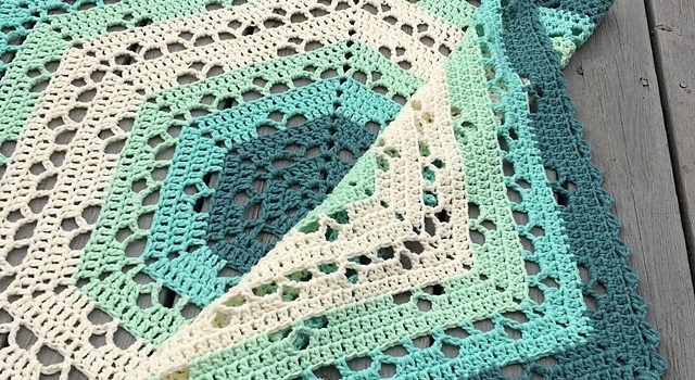 Helping our users. Hexagon Shaped Crochet Baby Blanket.