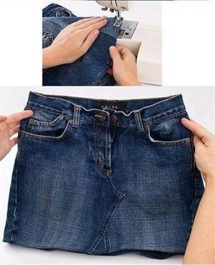 How to Make a Skirt From Old Jeans How to Make a Skirt From Old Jeans