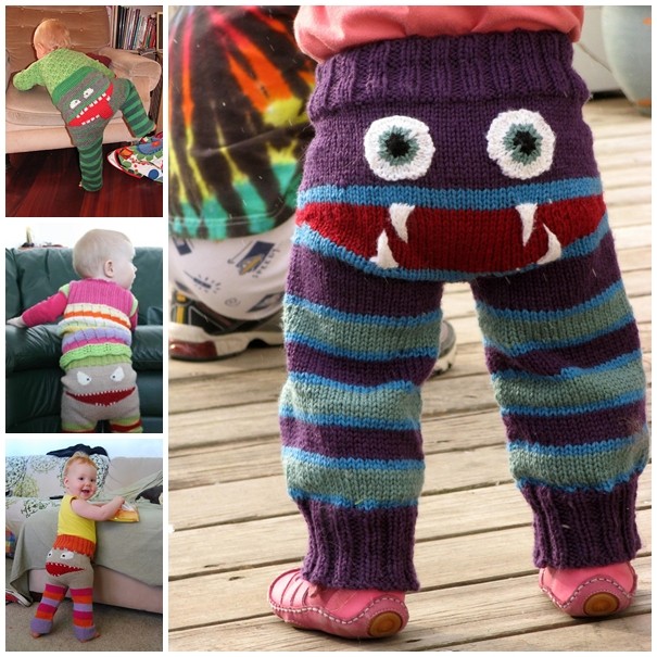 Inspiration. Knit Baby Pants.