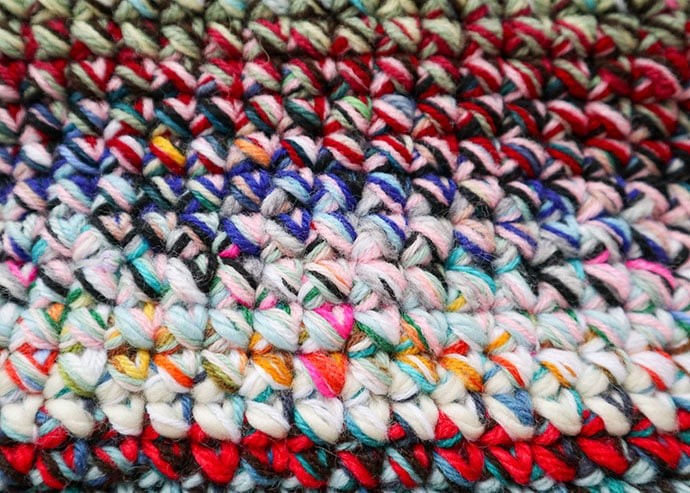 ​Crochet Basket of Scraps of Yarn