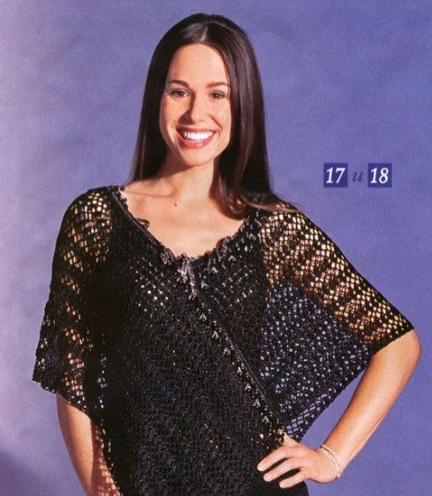 ​Set of Crochet Poncho and Top