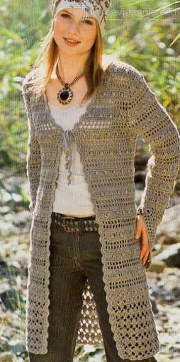 ​Crochet Beige Cardigan