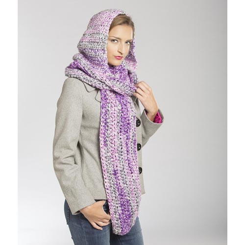 ​Majestic Hooded Crochet Scarf