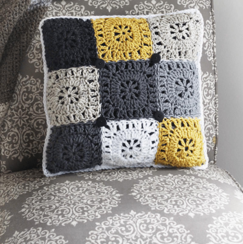 Squared Off Crochet Pillow Squared Off Crochet Pillow