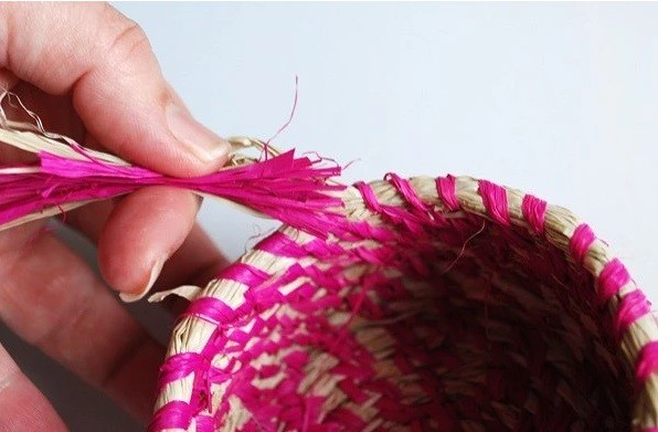 Hand-Made Raffia Basket Hand-Made Raffia Basket