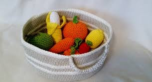 Inspiration. Crochet Fruit Baskets.