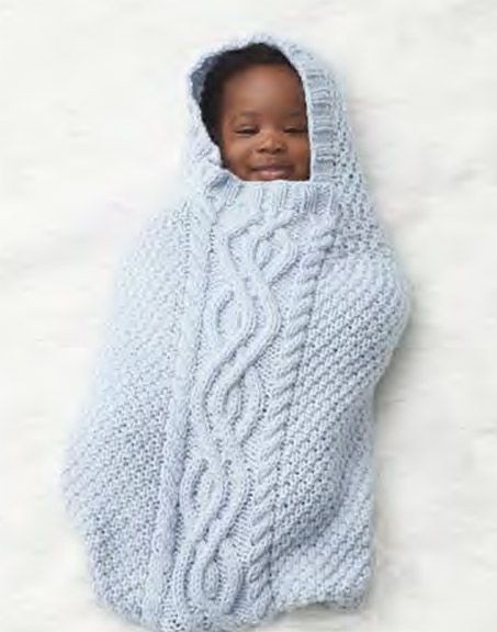 Inspiration. Knit Baby Sleeping Bags.