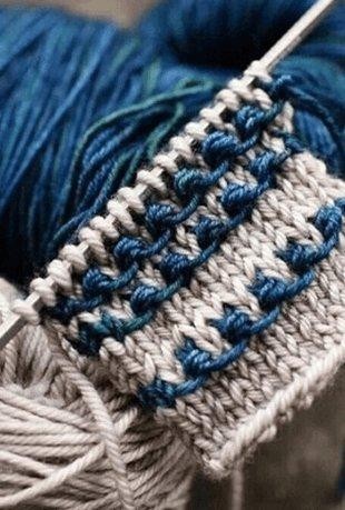 Knit Pattern with Beads Knit Pattern with Beads