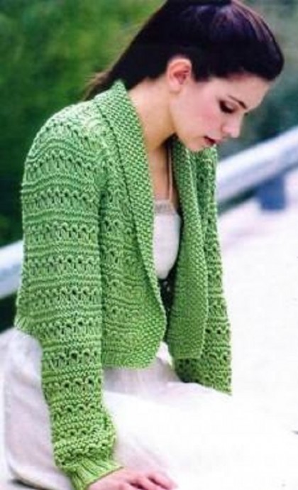 ​Apple Green Knit Jacket