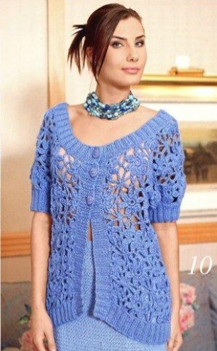Blue Jacket with Motifs Blue Jacket with Motifs