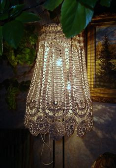 Inspiration. Crochet Lamp Shades.