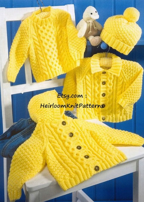 Inspiration. Knit Baby Boy Jackets.