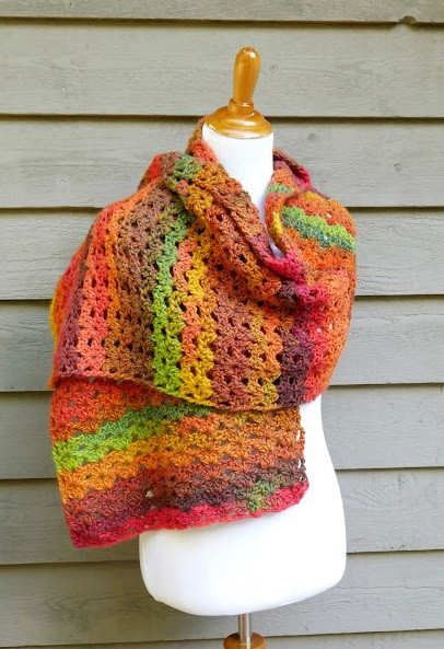 Crochet Autumn Colors Shawl