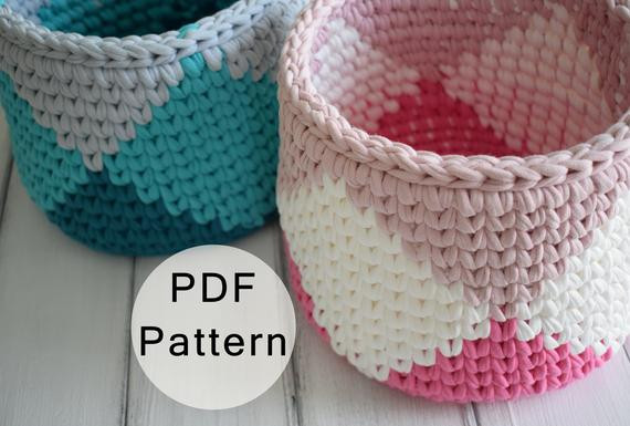 Inspiration. Crochet Baskets.