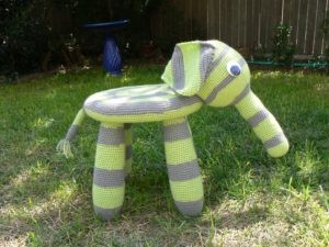 Helping our users. ​Crochet Elephant Stool Cover.