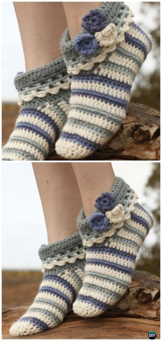 Inspiration. Crochet Women's Slippers.