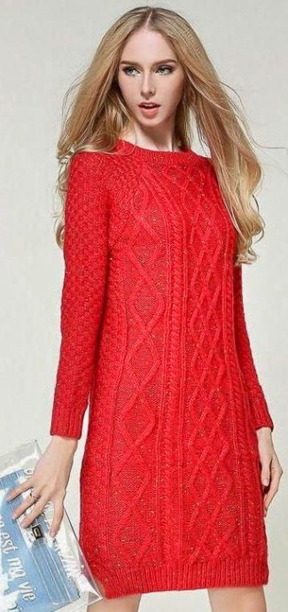 Inspiration. Knit Winter Dresses.