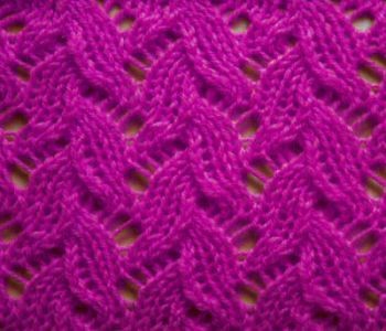 ​Knit Diagonal Leaves Stitch