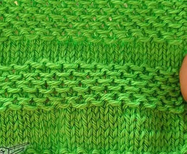 Knit Wide Strips Pattern