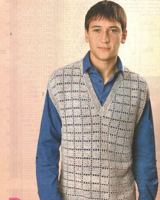 ​Crochet Men’s Vest