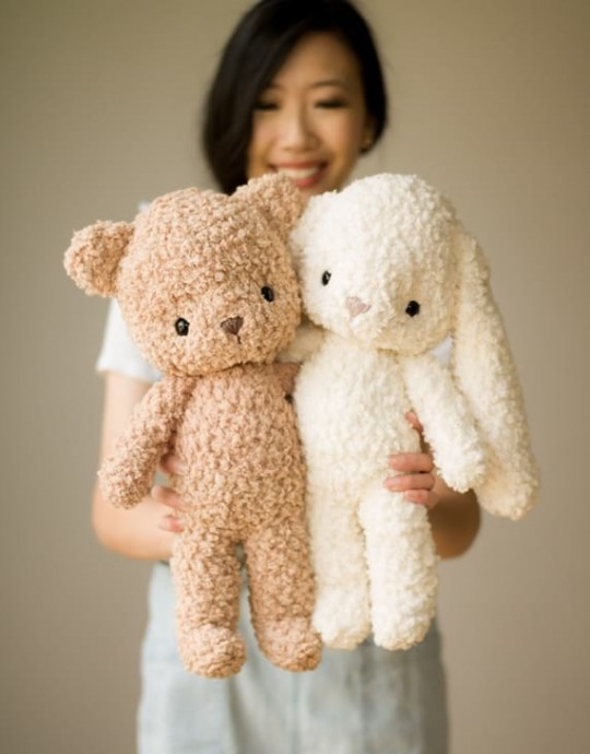 ​Fluffy Crochet Bear and Bunny