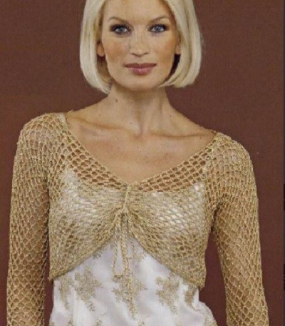 Gold Crochet Bolero Gold Crochet Bolero