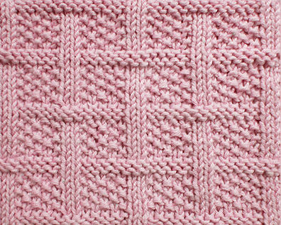 Lattice with Seed Knit Stitch