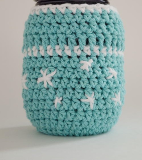 ​Snowflake Crochet Jar