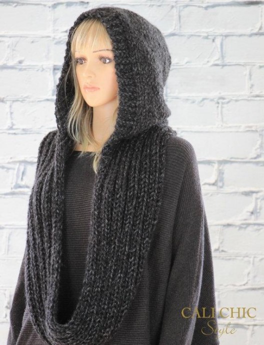 Inspiration. Crochet Hooded Scarves.