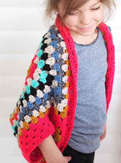 Helping our users. ​Crochet Granny Square Shrug.