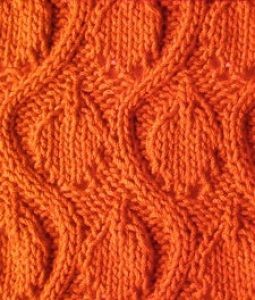 ​Knit Pattern of Leaves and Waves