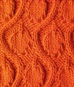 Knit Pattern of Leaves and Waves Knit Pattern of Leaves and Waves