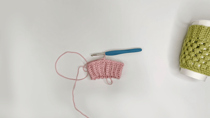 Complete Guide to Crocheting a Dust Pink Cup Cozy Using Puff Stitches Complete Guide to Crocheting a Dust Pink Cup Cozy Using Puff Stitches