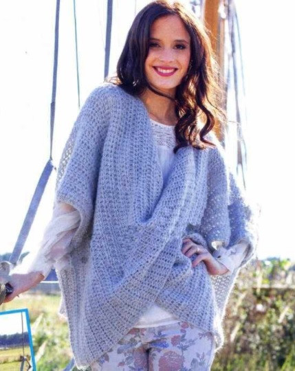 ​Crochet Grey Wrap