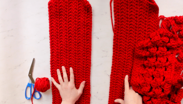 Crochet Red Cardigan with Crossed Back Crochet Red Cardigan with Crossed Back