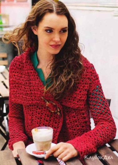 ​Red Crochet Jacket