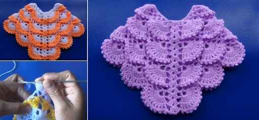 Inspiration. Crochet Baby Poncho.