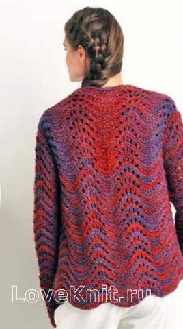 ​Knit Jacket with Relief Pattern