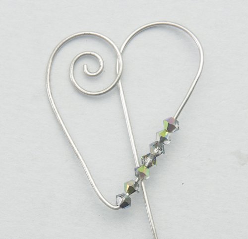 ​Murano Glass Wire Heart Earrings