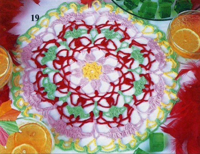Crochet Multicolored Doily Crochet Multicolored Doily