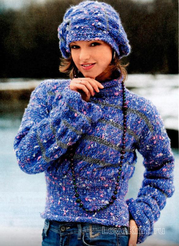 Complete Guide to Knitting a Stylish Pullover and Hat with Mélange Yarn